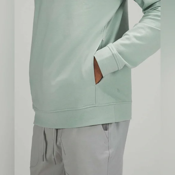 Lululemon City Sweat Pullover Hoodie Men's XL Silver Blue French Terry - Picture 4 of 13